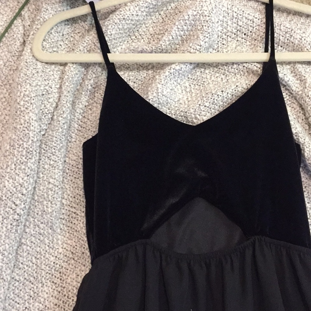 Black velvet maxi dress